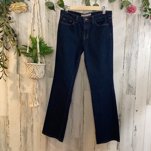 - J Brand Dark Wash Cotton Stretch Denim Jean - Picture 1 of 11